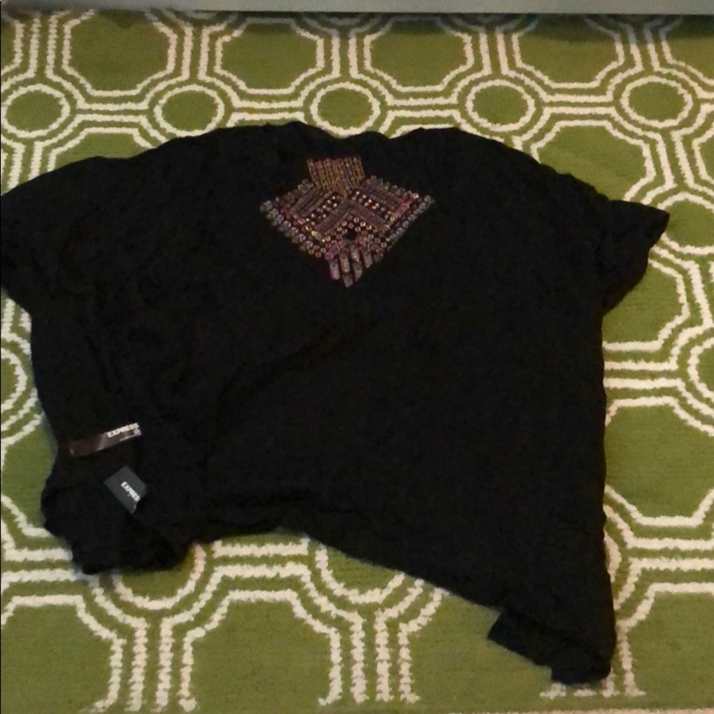 Express Embellished Bathing Suit Coverup